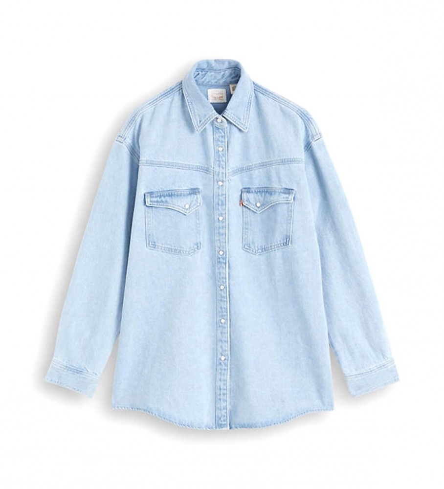 Camisa Levi's Dorsey tamanho XL azul estilo faroeste