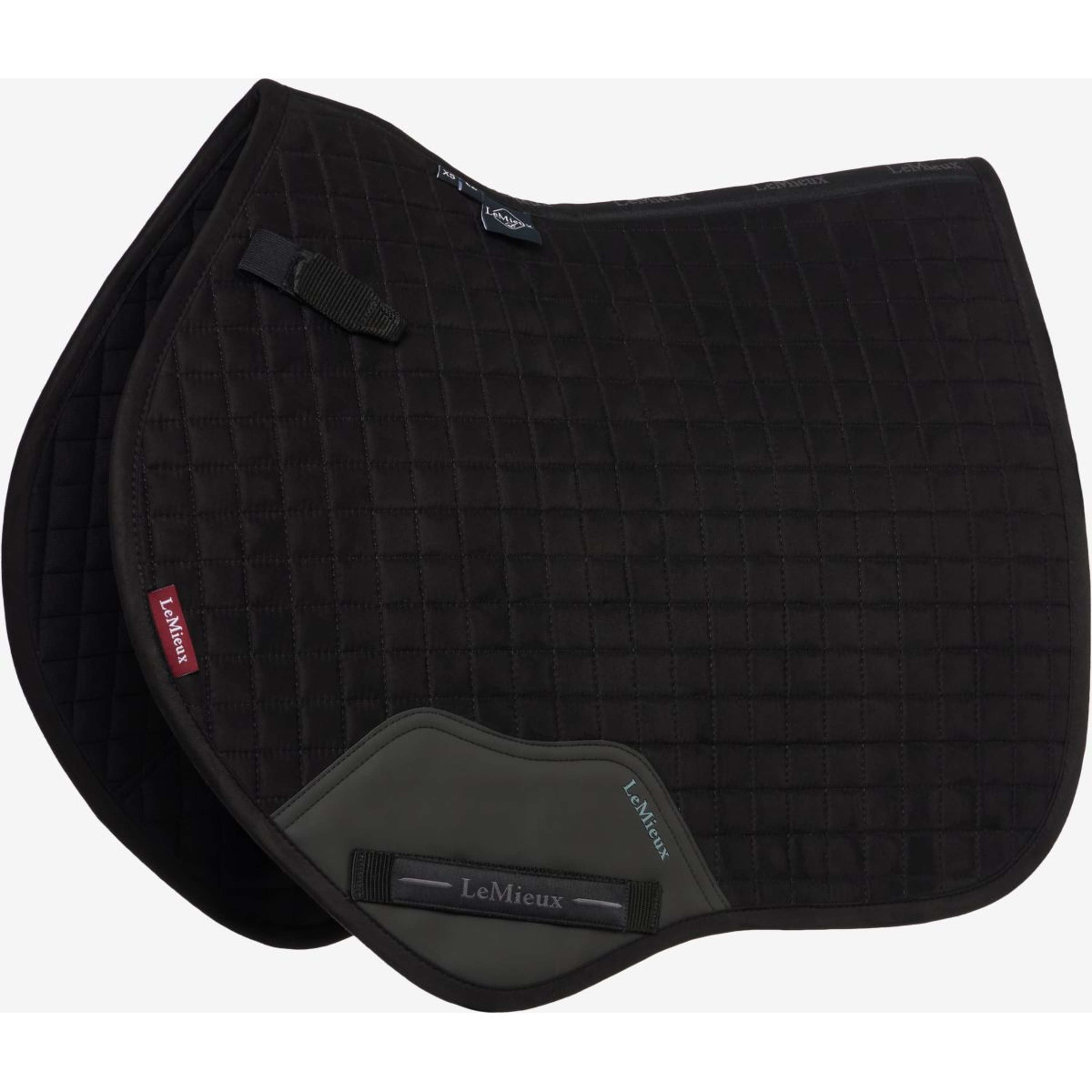 LeMieux Zadeldekje Mini Suede Square Close Contact Zwart
