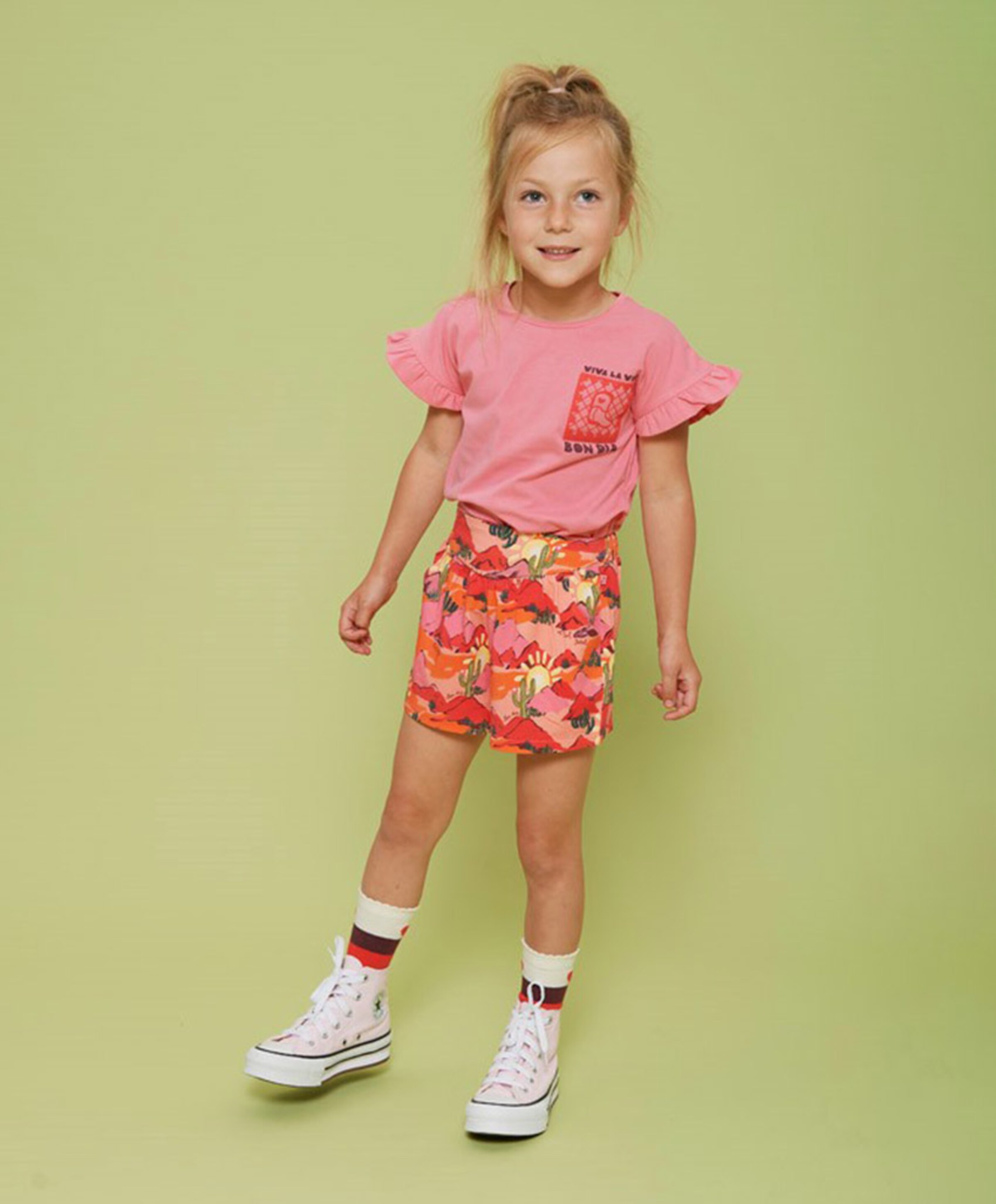 Jubel Shorts AOP meisjes korte broek oranje