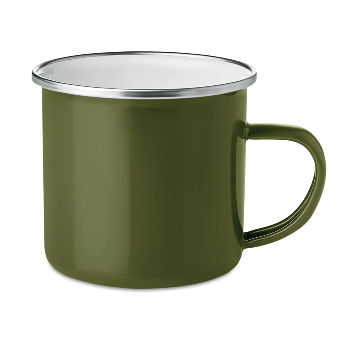 GiftRetail MO9756 - PLATEADO Tasse en métal émaillé