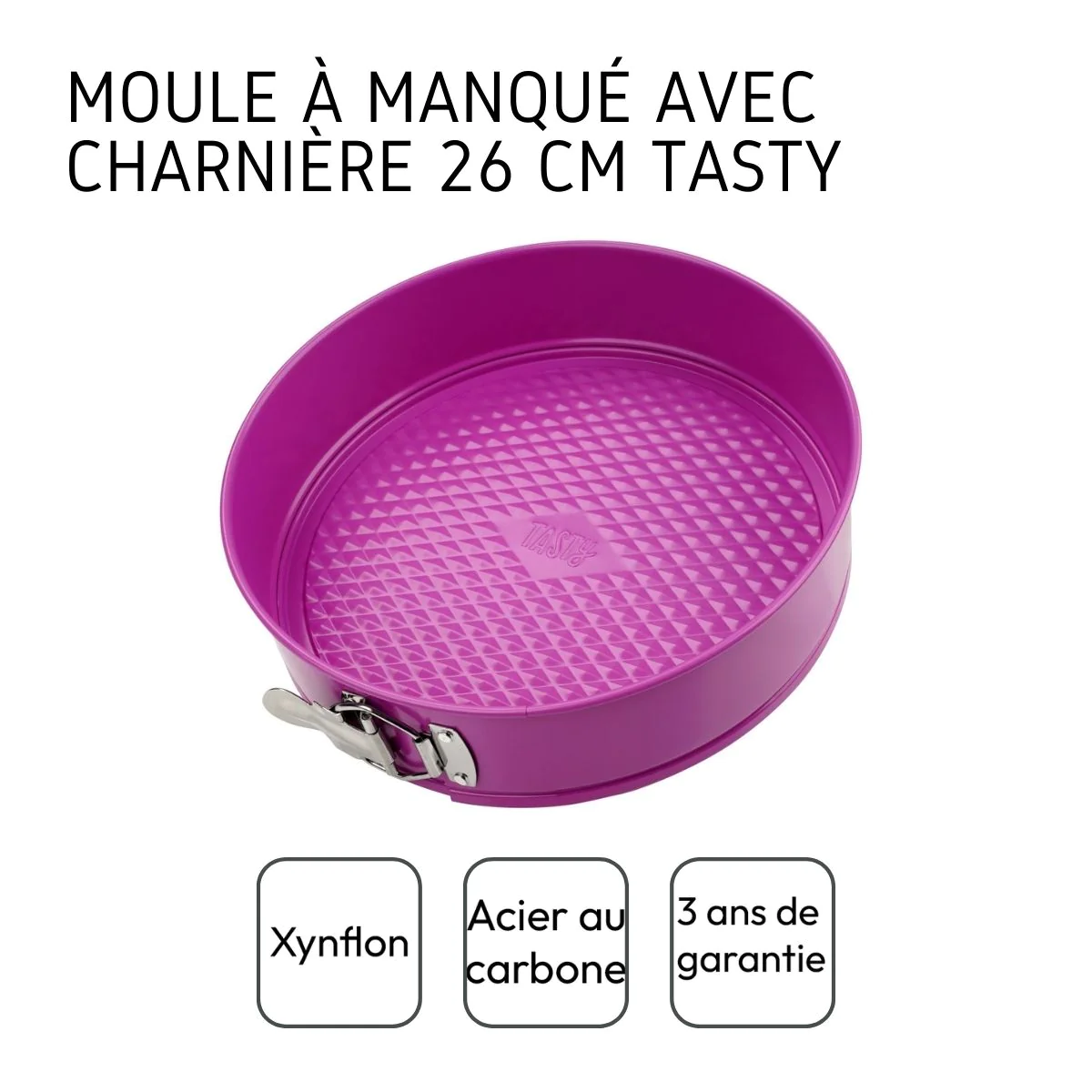 Moule à manqué à charnière 26 cm Pâtisserie Tasty