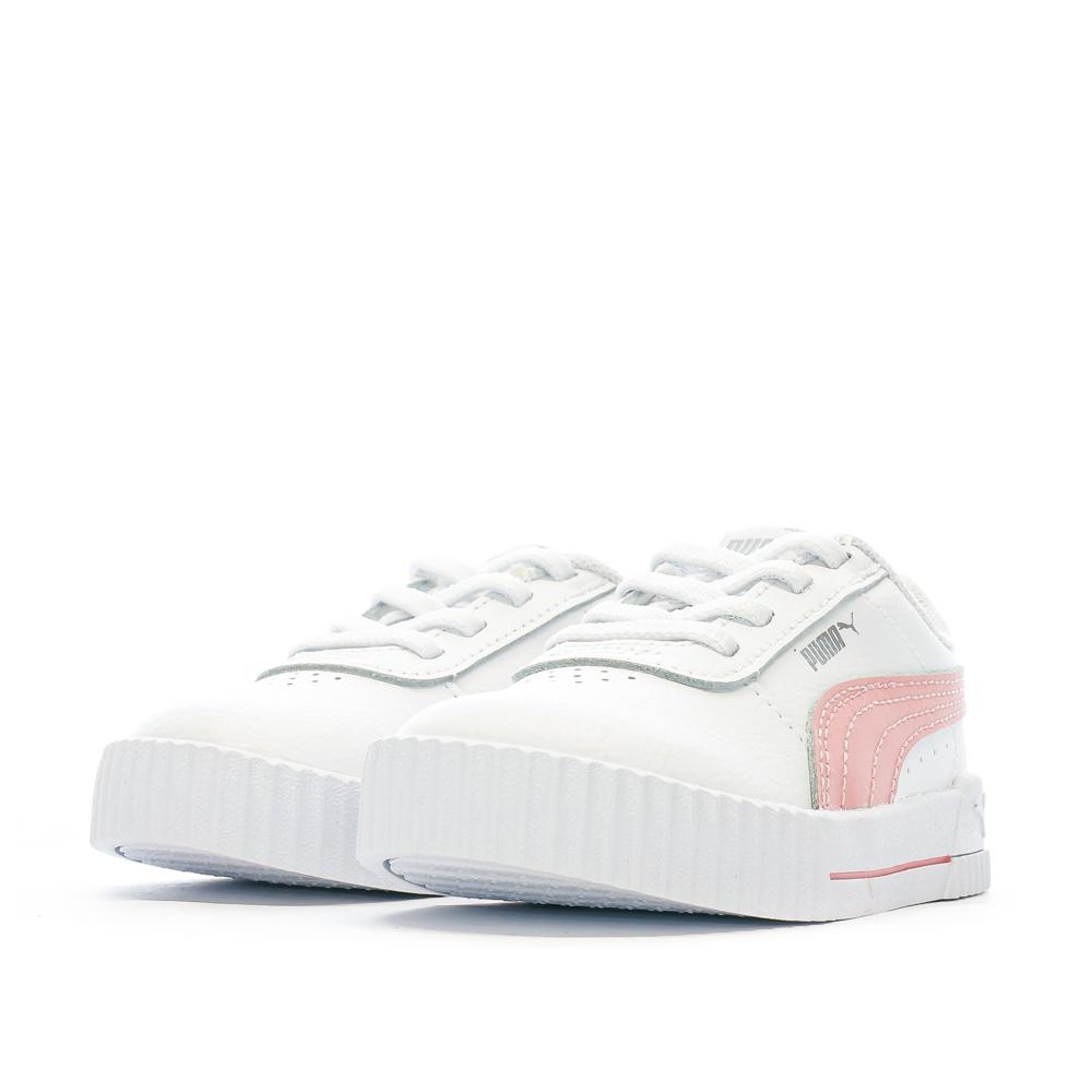 Puma Baskets Blanche/Rose Fille Puma Inf Carina