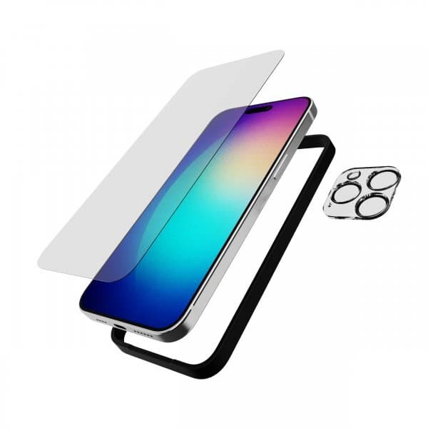 Tech21 iPhone 15 Pro Max Skærmbeskytter Kameralinsebeskytter Impact Glass Set