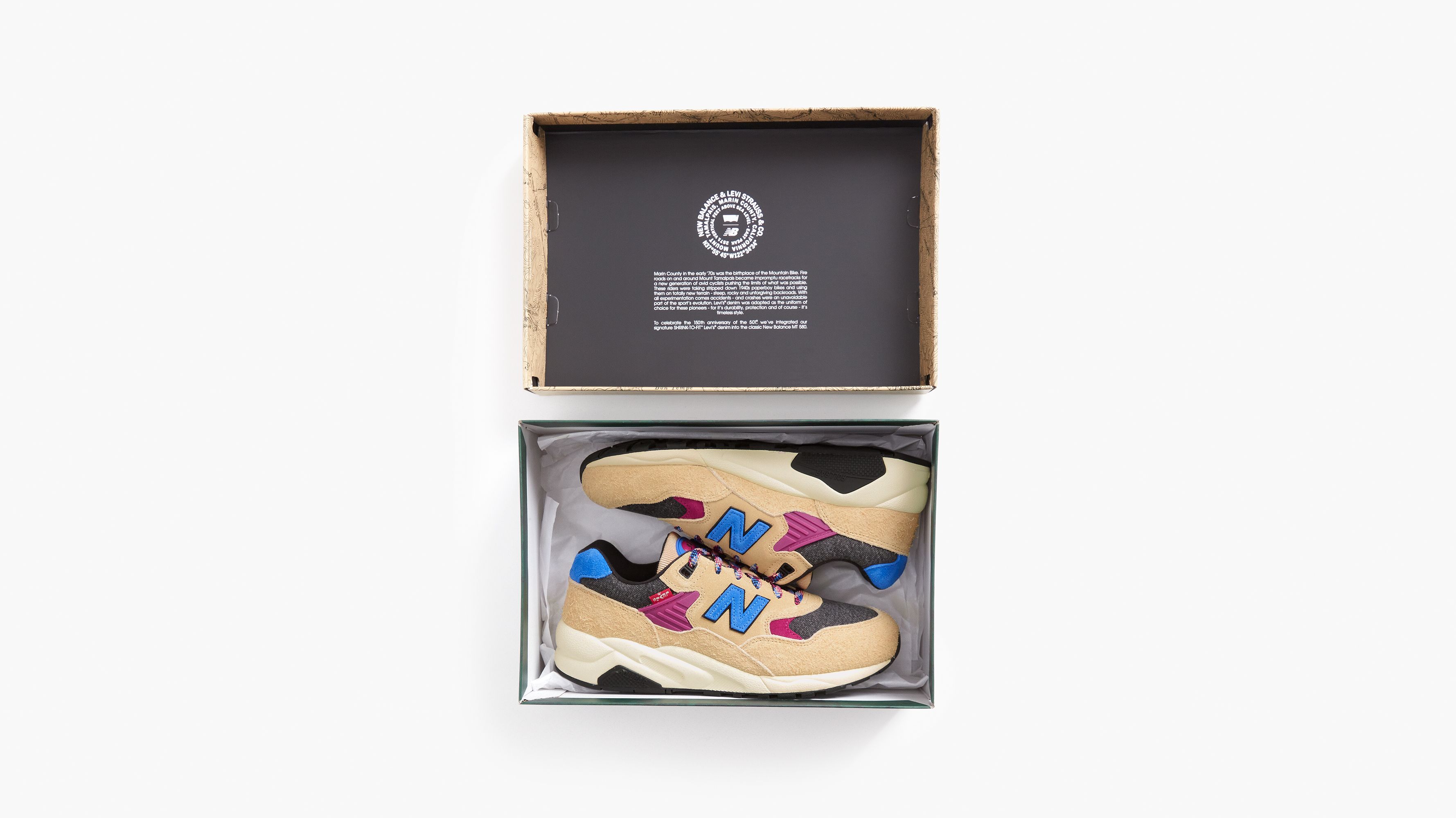 Baskets Levi's® x New Balance MT580LE2 - Beige Black - Multicolore