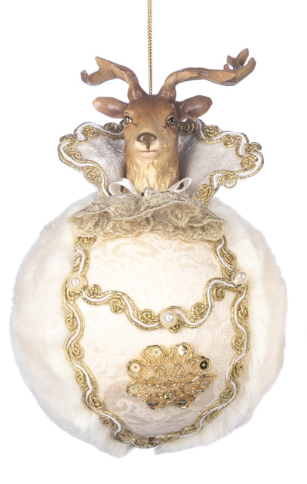 Beau Deco Deer Head On Ball