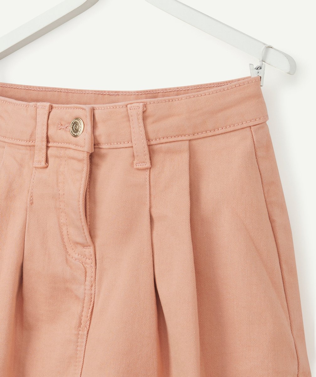 JUPE-SHORT PLISSÉE FILLE EN FIBRES RECYCLÉES ROSE