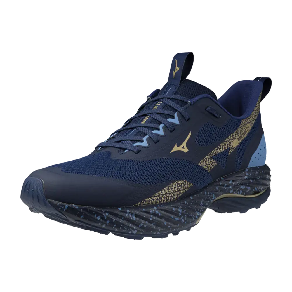 Mizuno Wave Rider TT 2 Trail Hardloopschoenen Donkerblauw/Goud/Blauw Heren
