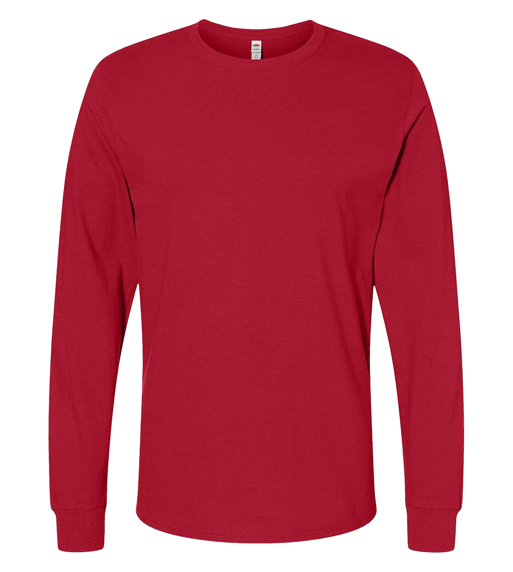 Fruit of the Loom SC201 - T-Shirt Homme Manches Longues Coton