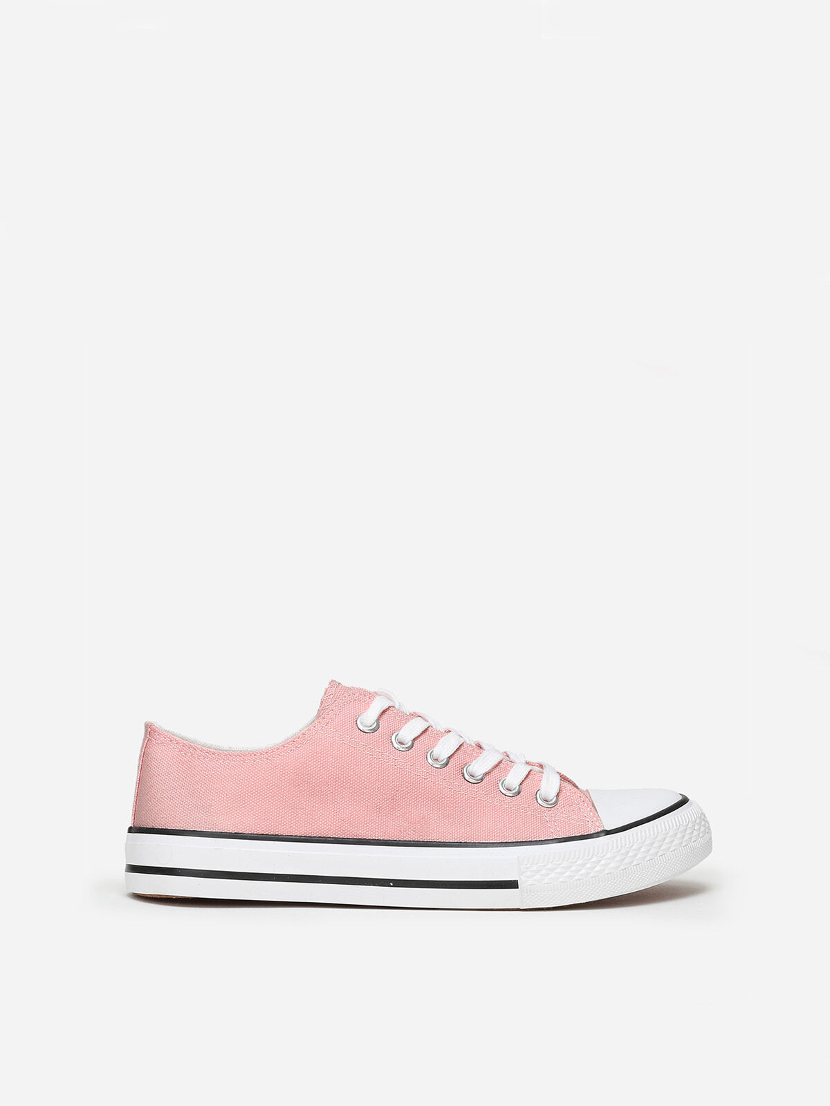 Tennis basses en toile- Rose foncé