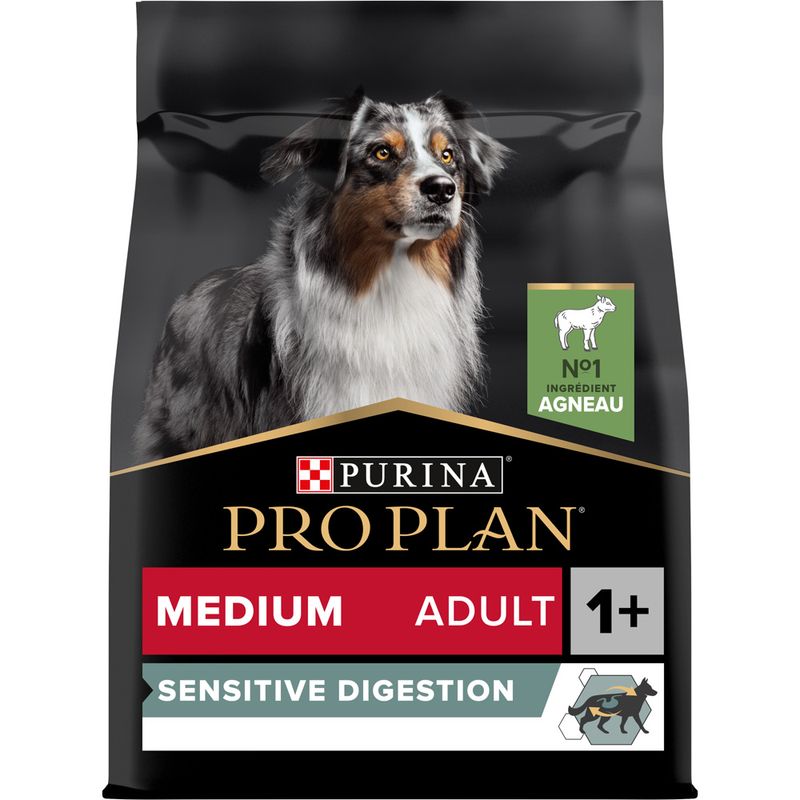 PURINA PRO PLAN Medium Adult Sensitive Digestion agneau, riz