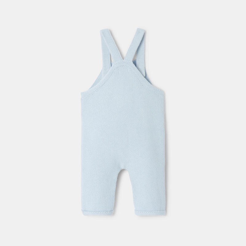 Salopette tricot bleu bébé garçon Bleu