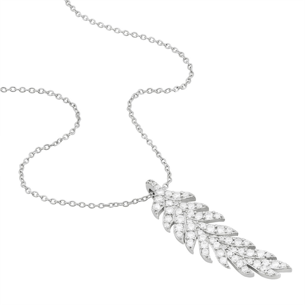 Collier Merielle Argent Blanc Oxyde De Zirconium