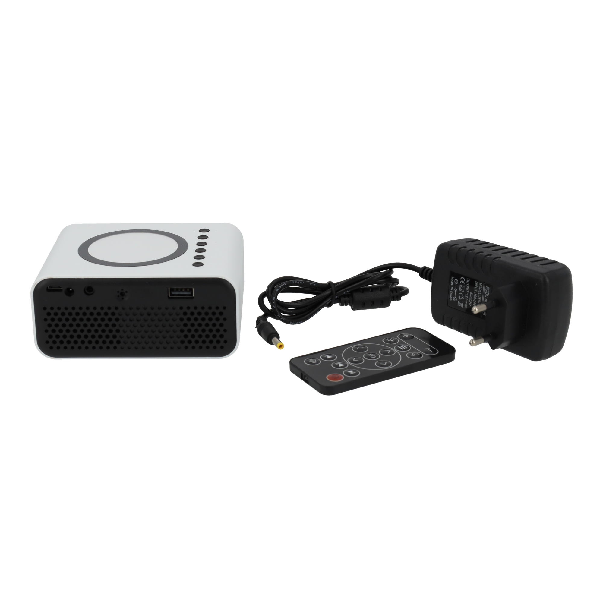 Mini Multimedia Projektor Beamer Heimkino 1080p Wlan / USB / AirPlay / Miracast - Weiss / Schwarz