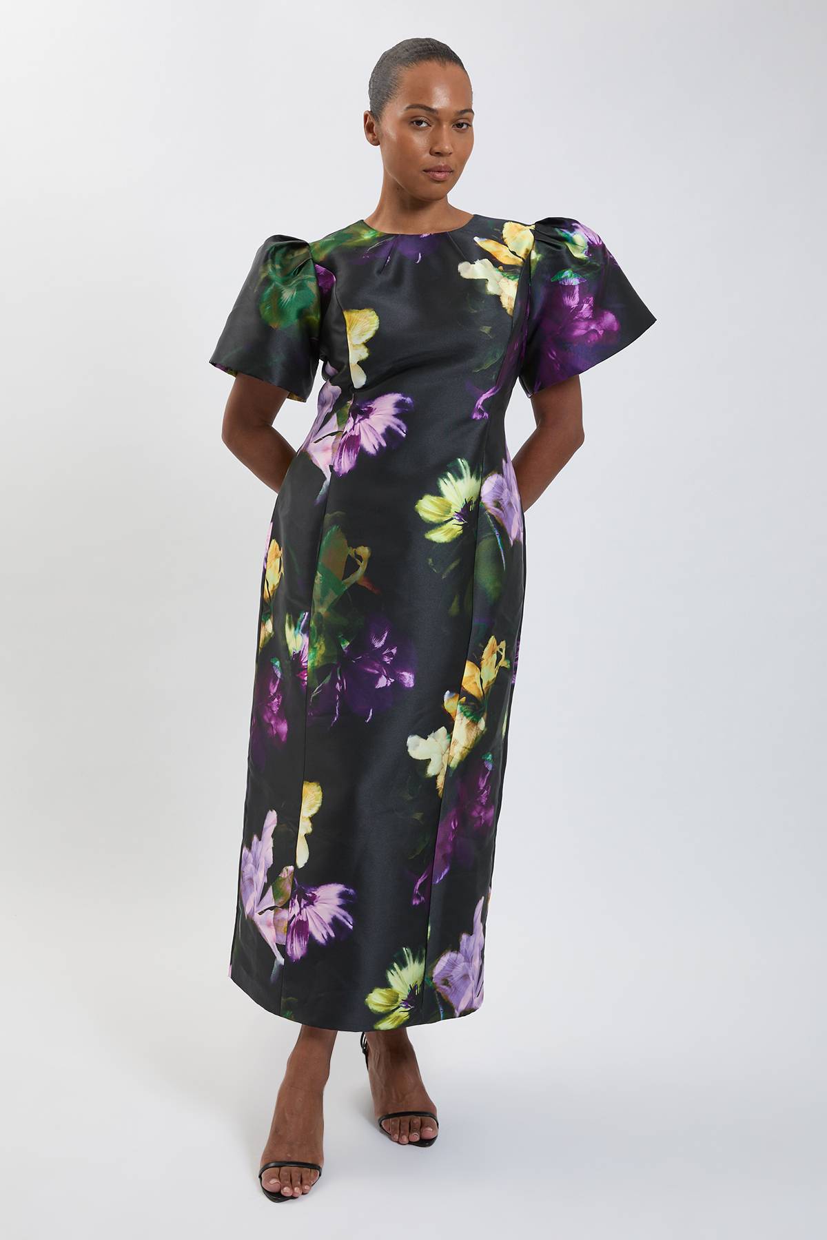 KarenMillen Robe Midi Grande Taille En Sergé À Imprimé Floral