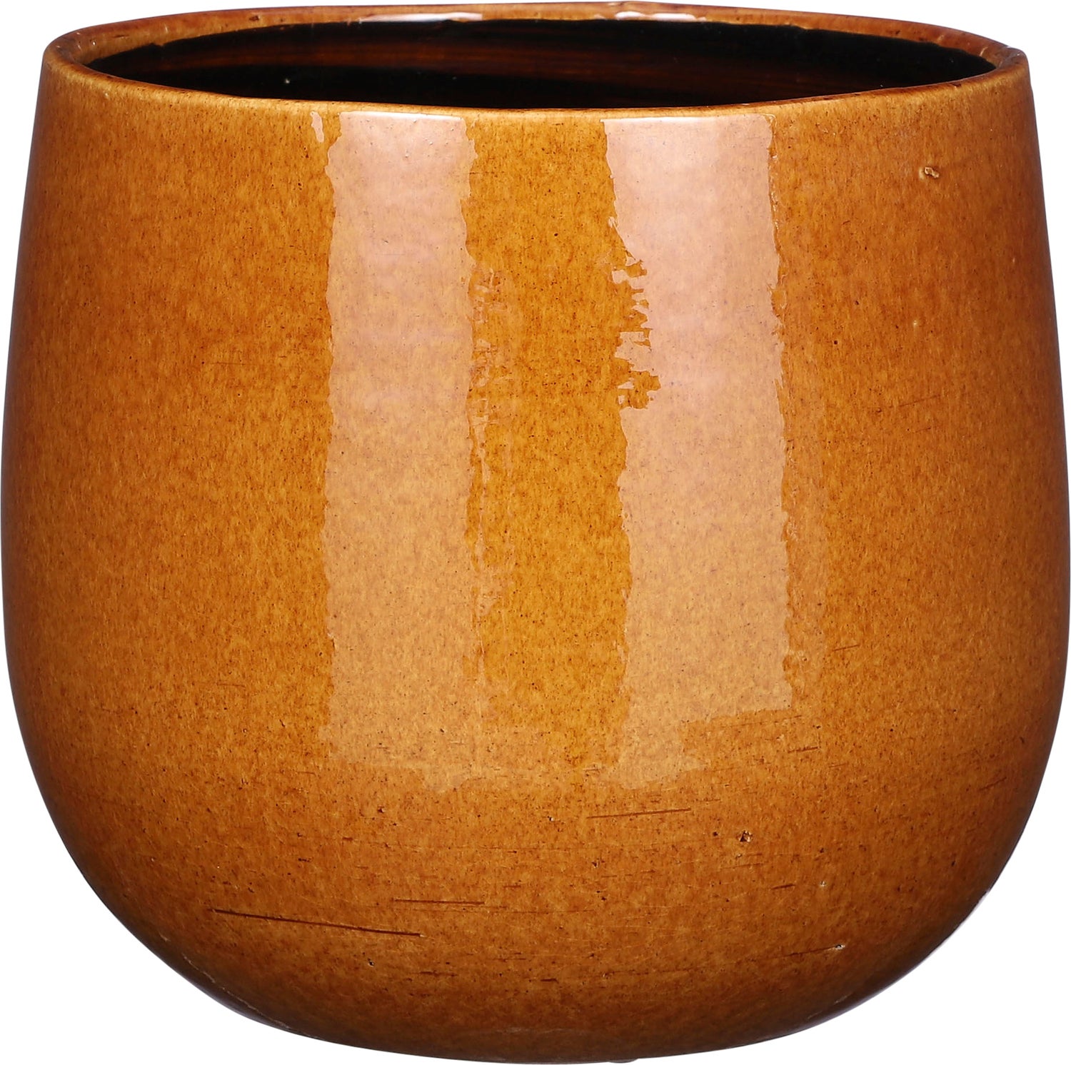 Mica Decorations bloempot Pablo geel D 25 H 20 cm
