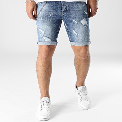 Short Jean Skinny Bleu Denim