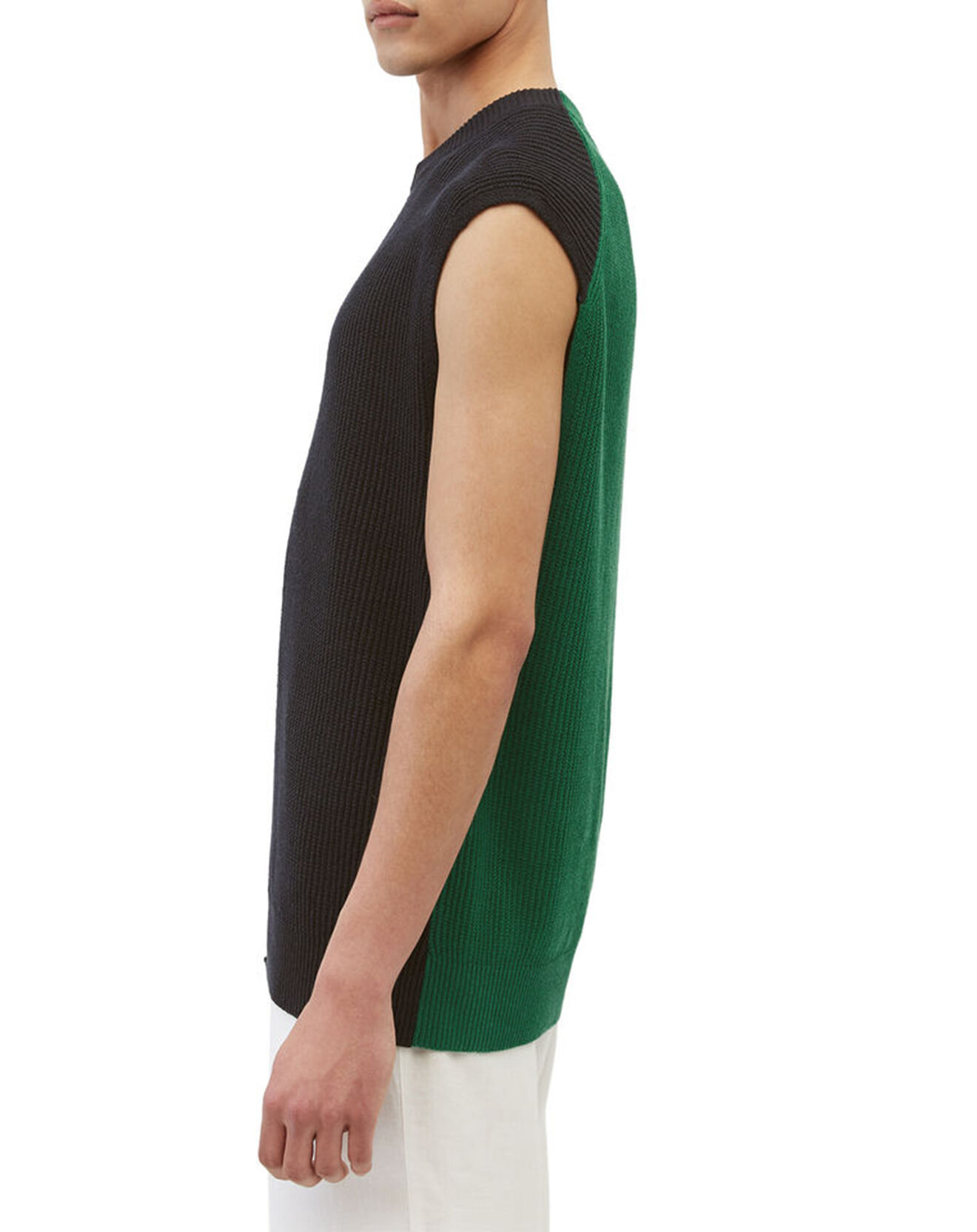Marc O'Polo Pull 100% Lin Sans manches multicolore