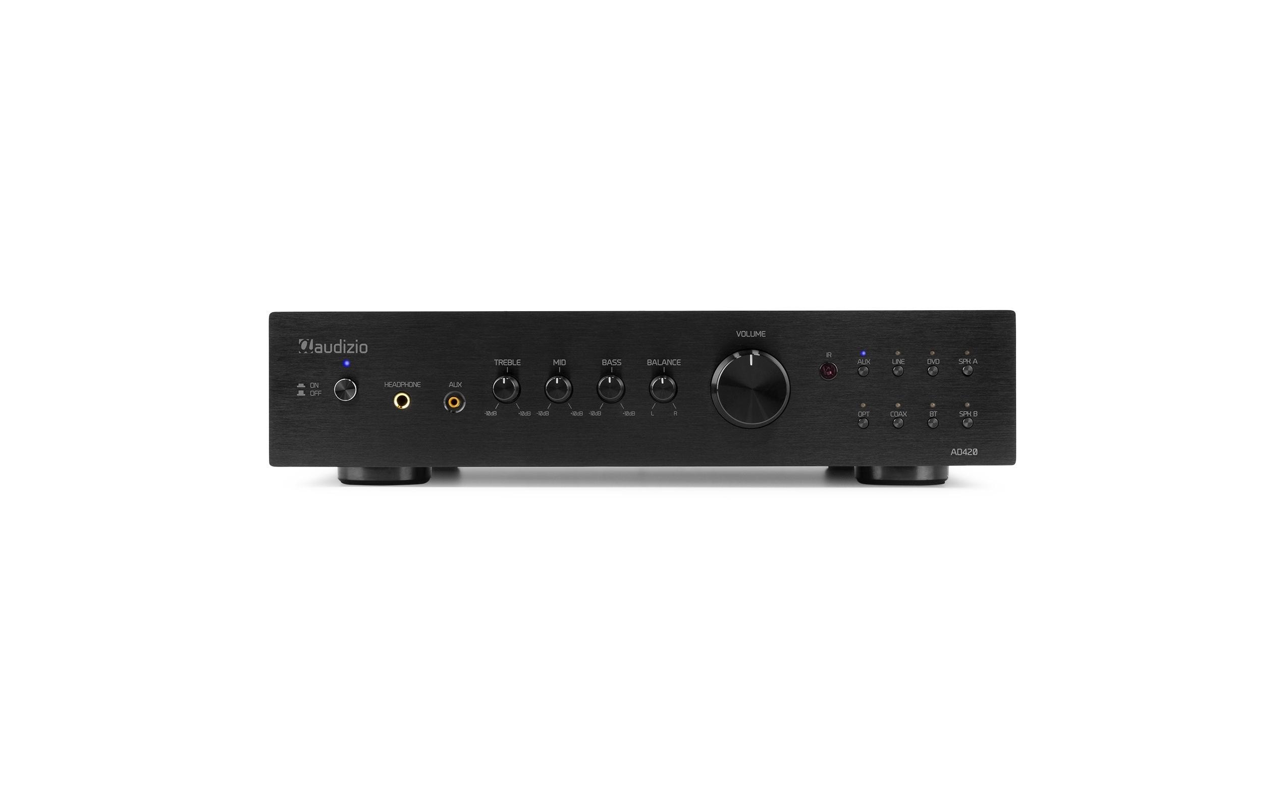 Stereo-Verstärker AD420B Schwarz<br>Vielseitiger 4-Kanal-Verstärker mit grosser Funktionalität