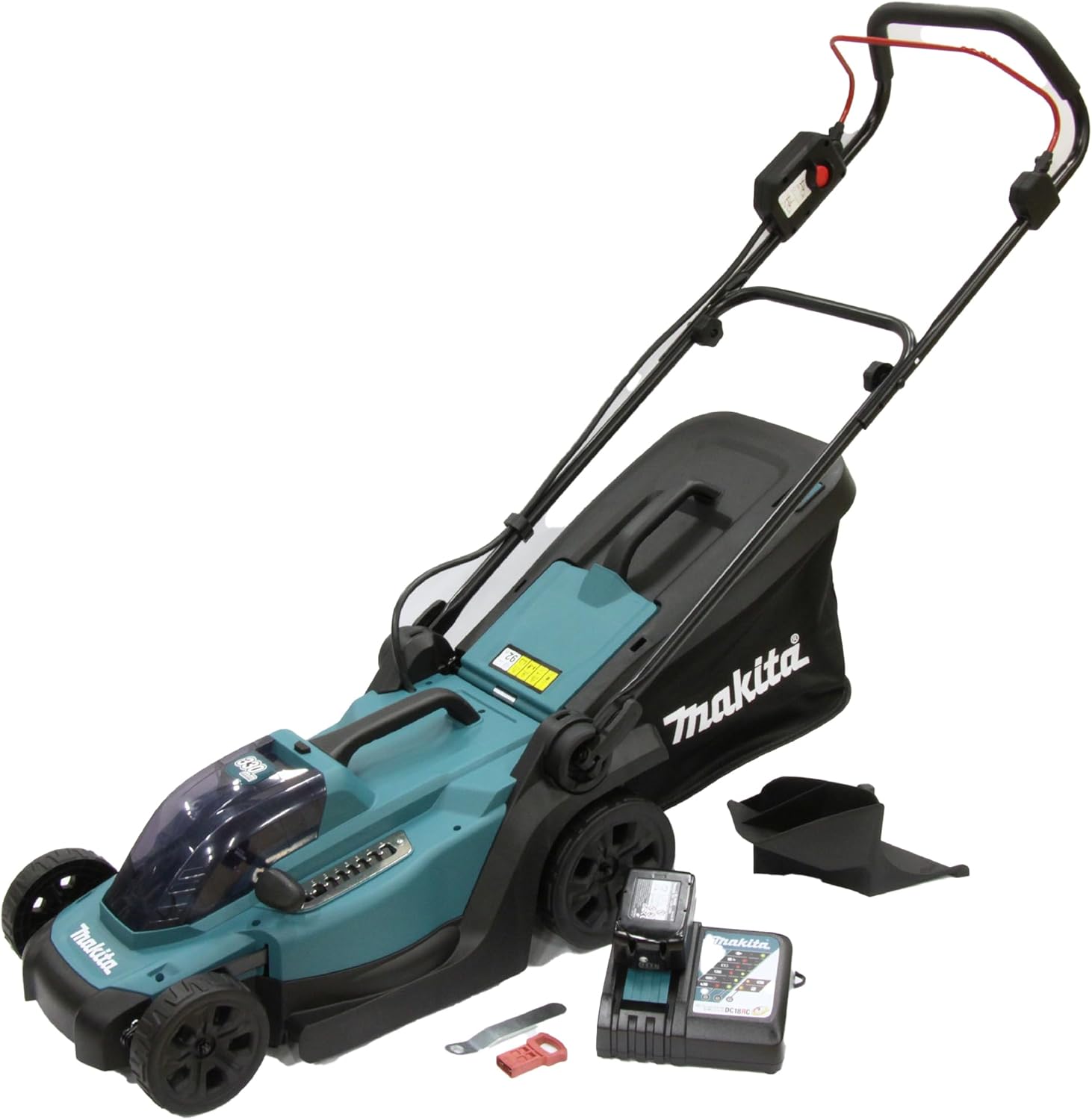 Makita DLM330RM Akku-Rasenmäher 18V / 4,0 Ah, 1 Akku + Ladegerät, Petrol
