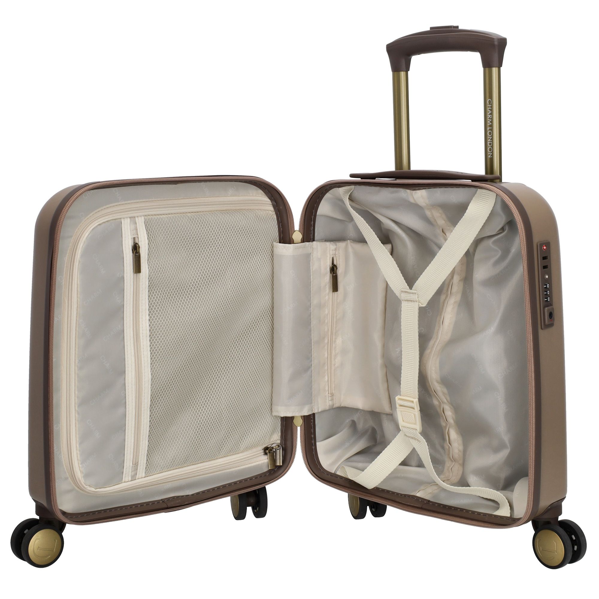 Charm London Capetown Underseat Koffer Taupe