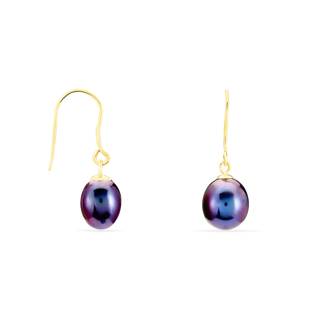 Boucles D'oreilles Pendantes Severiane Or Jaune Perle De Culture