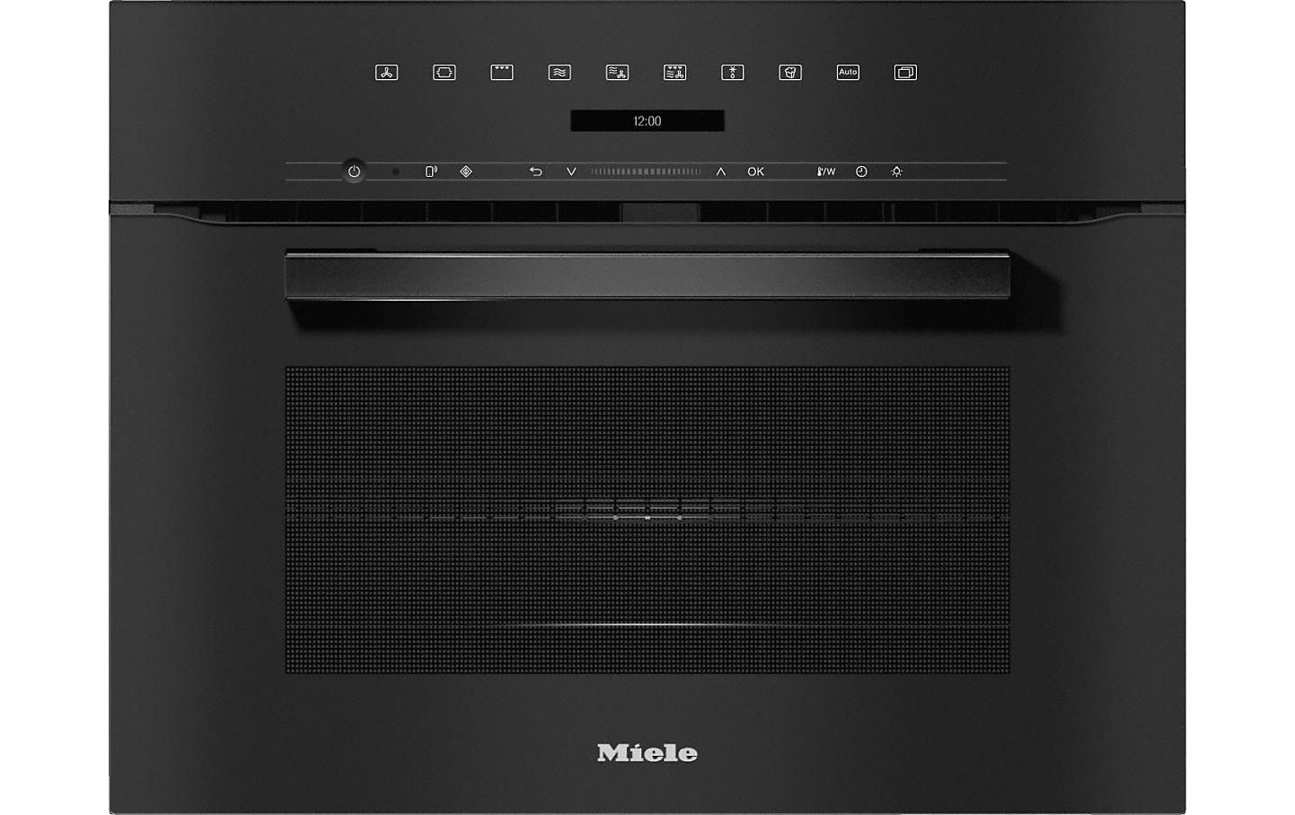 Einbaubackofen mit Mikrowelle H 7240-60 BM Schwarz<br>Einbau-Backofen mit Mikrowelle und Automatikprogrammen