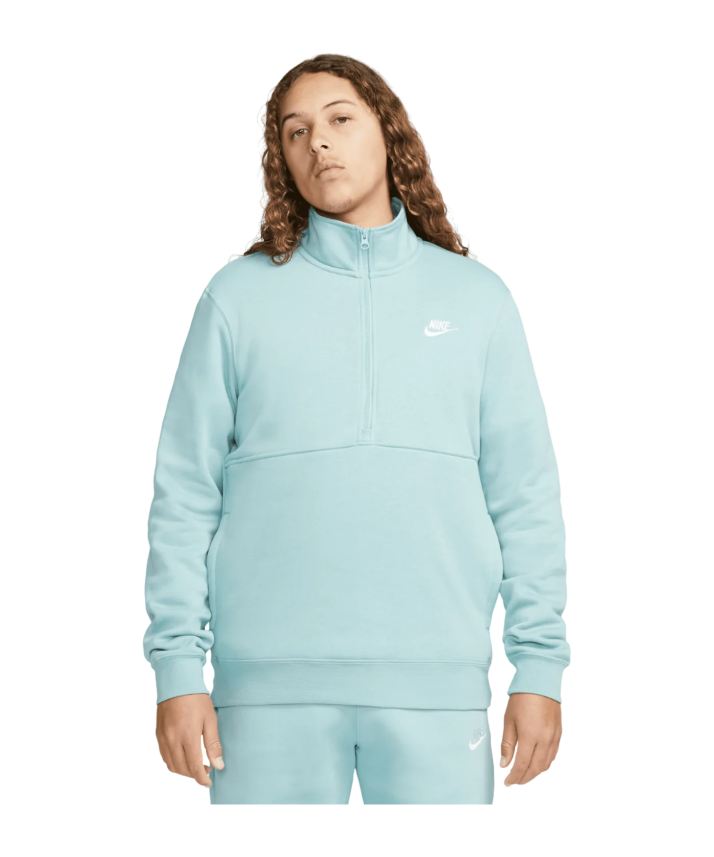 Nike Club HalfZip Sweatshirt Blau Weiss F309