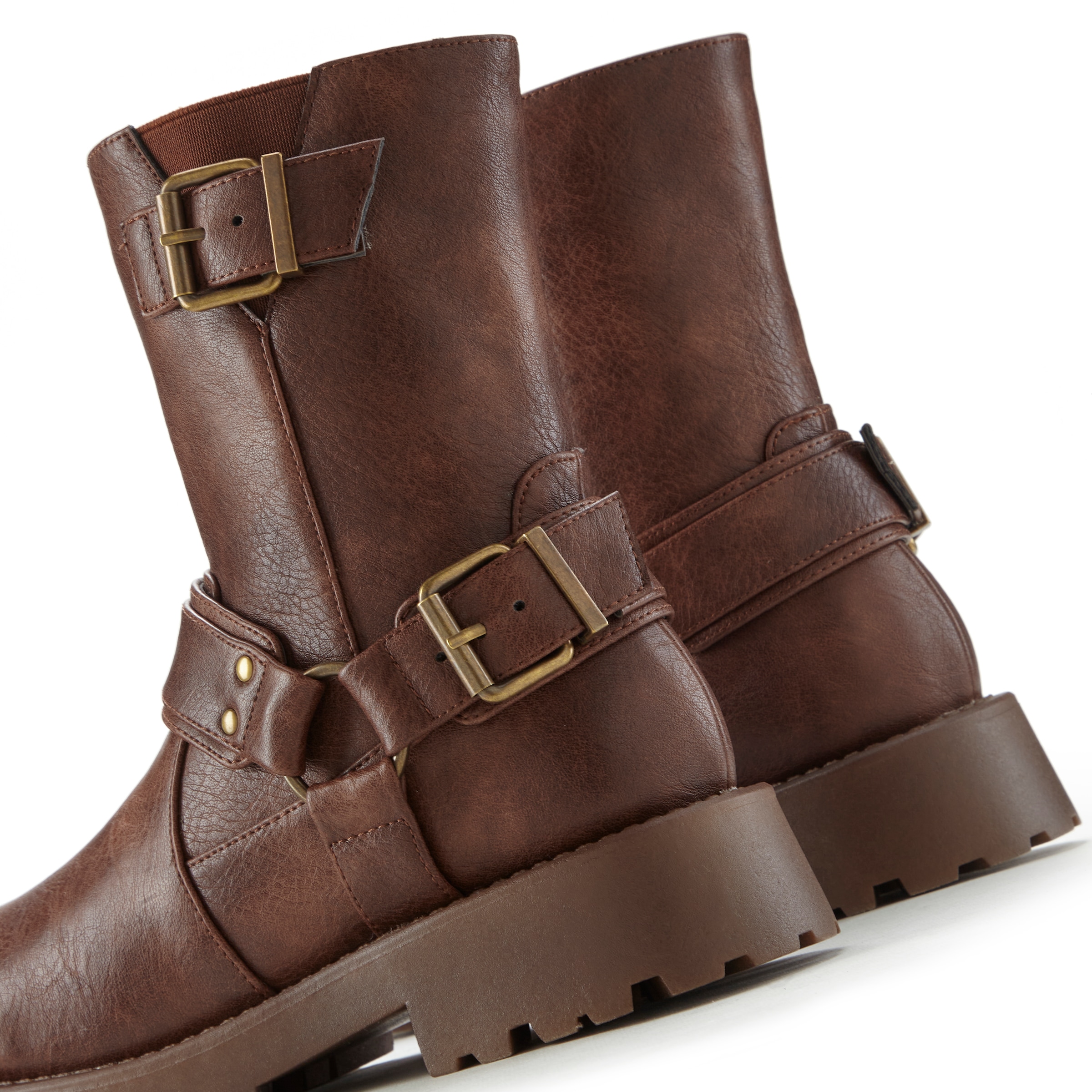 LASCANA Bikerboots  mit trendigen Zierschnallen, Stiefel, Stiefelette