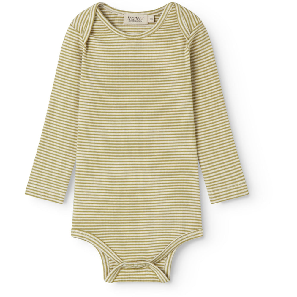 Køb MarMar Modal Fine Rib Olive Stripe Ben Body