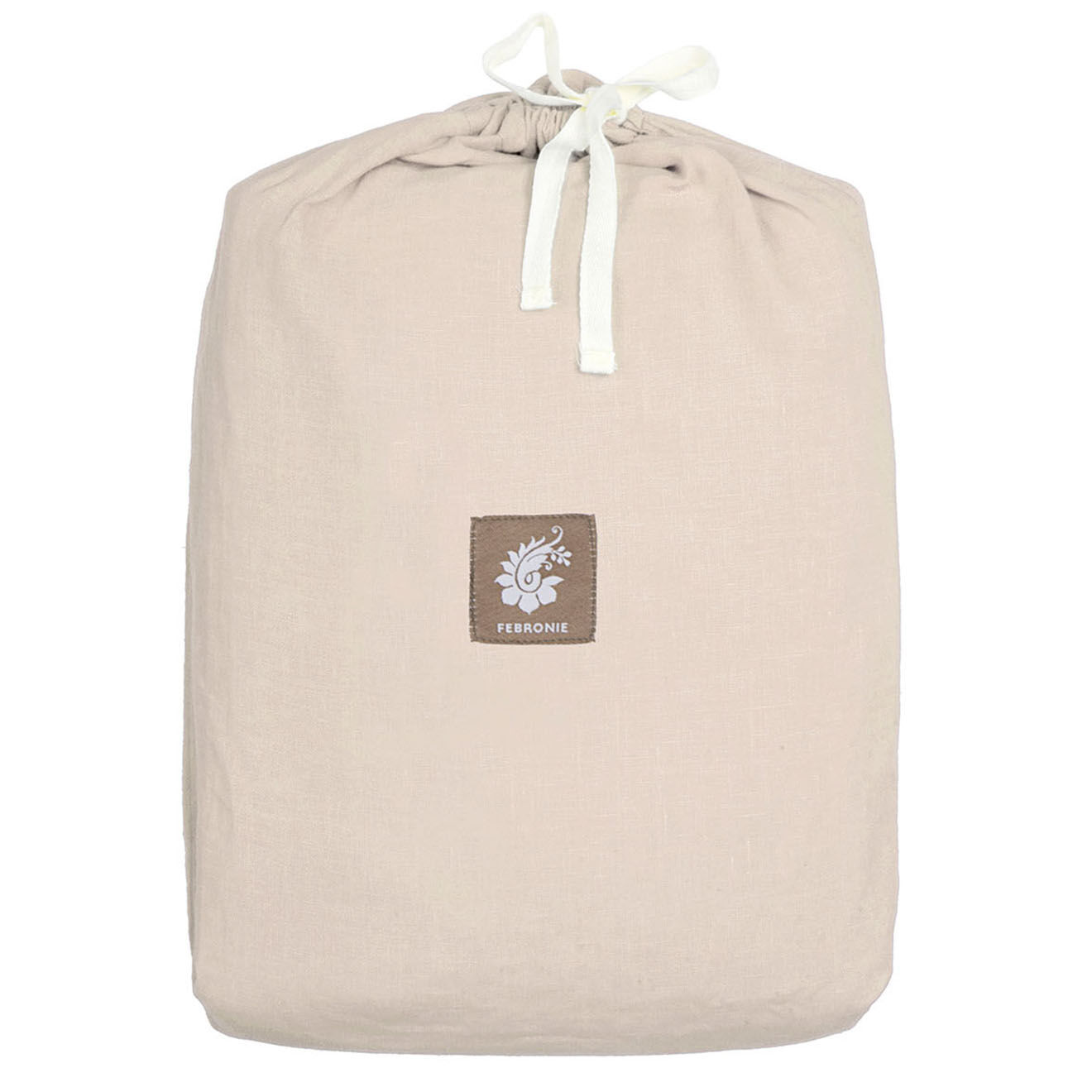 Febronie Housse de couette 100% Lin lavé Hortense poudre