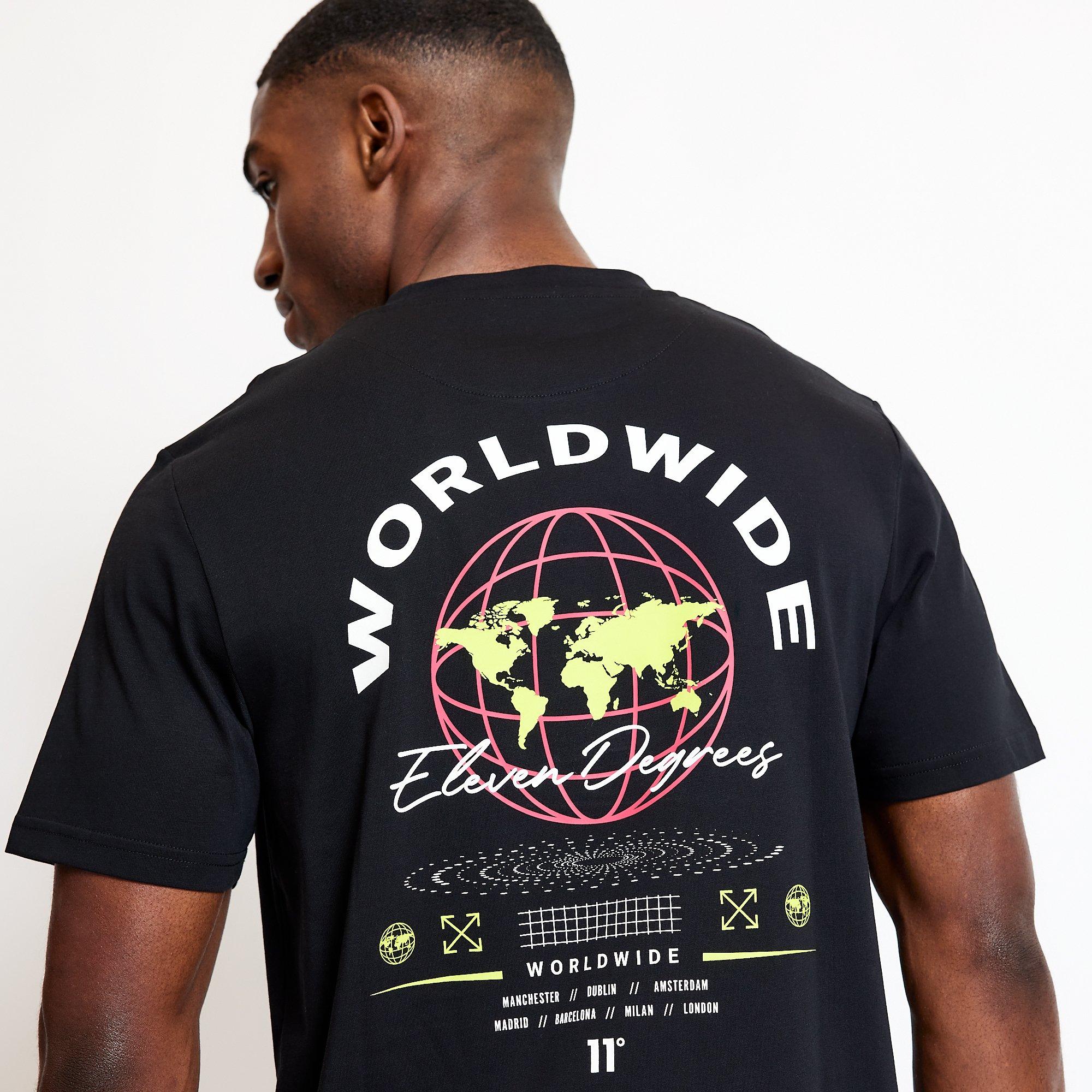 11 Degrees 11D Worldwide Graphic T Shirt
