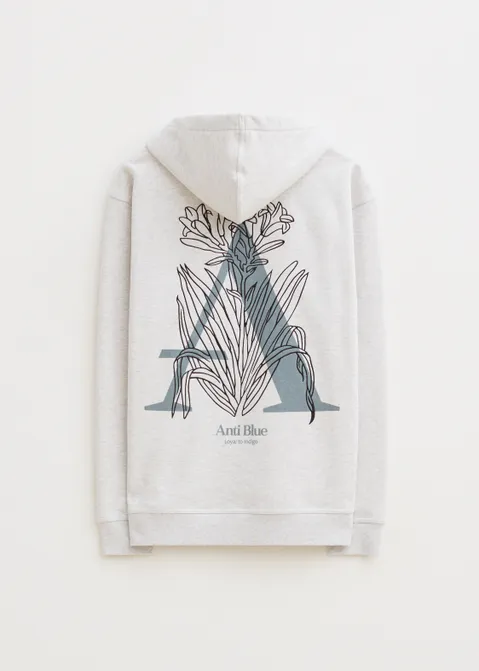 Hoodie met print art deco grijs (GRS.LME)
