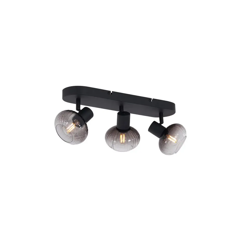 Qazqa opbouwspots teddy zwart e14