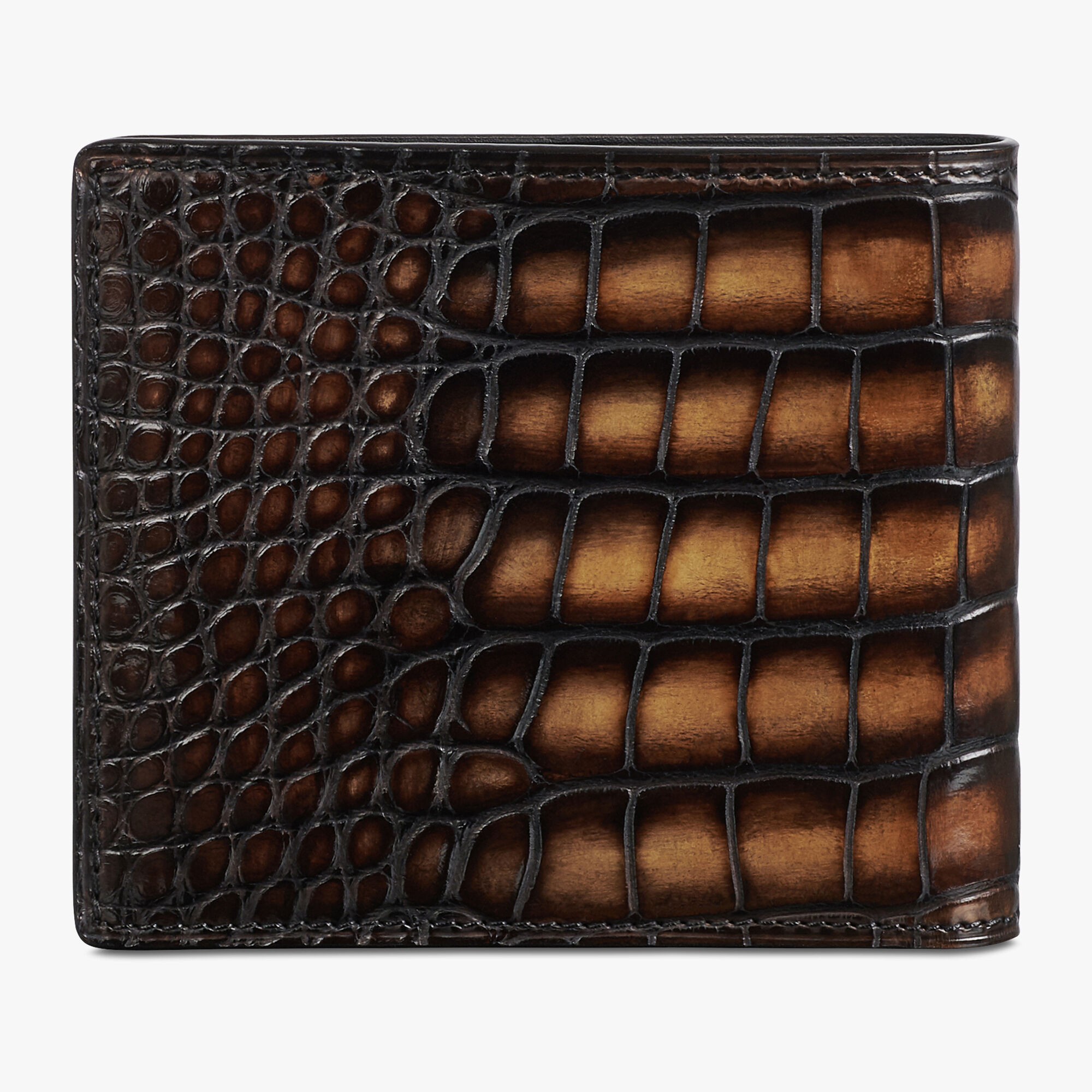 Portefeuille Compact Makore En Cuir D'Alligator