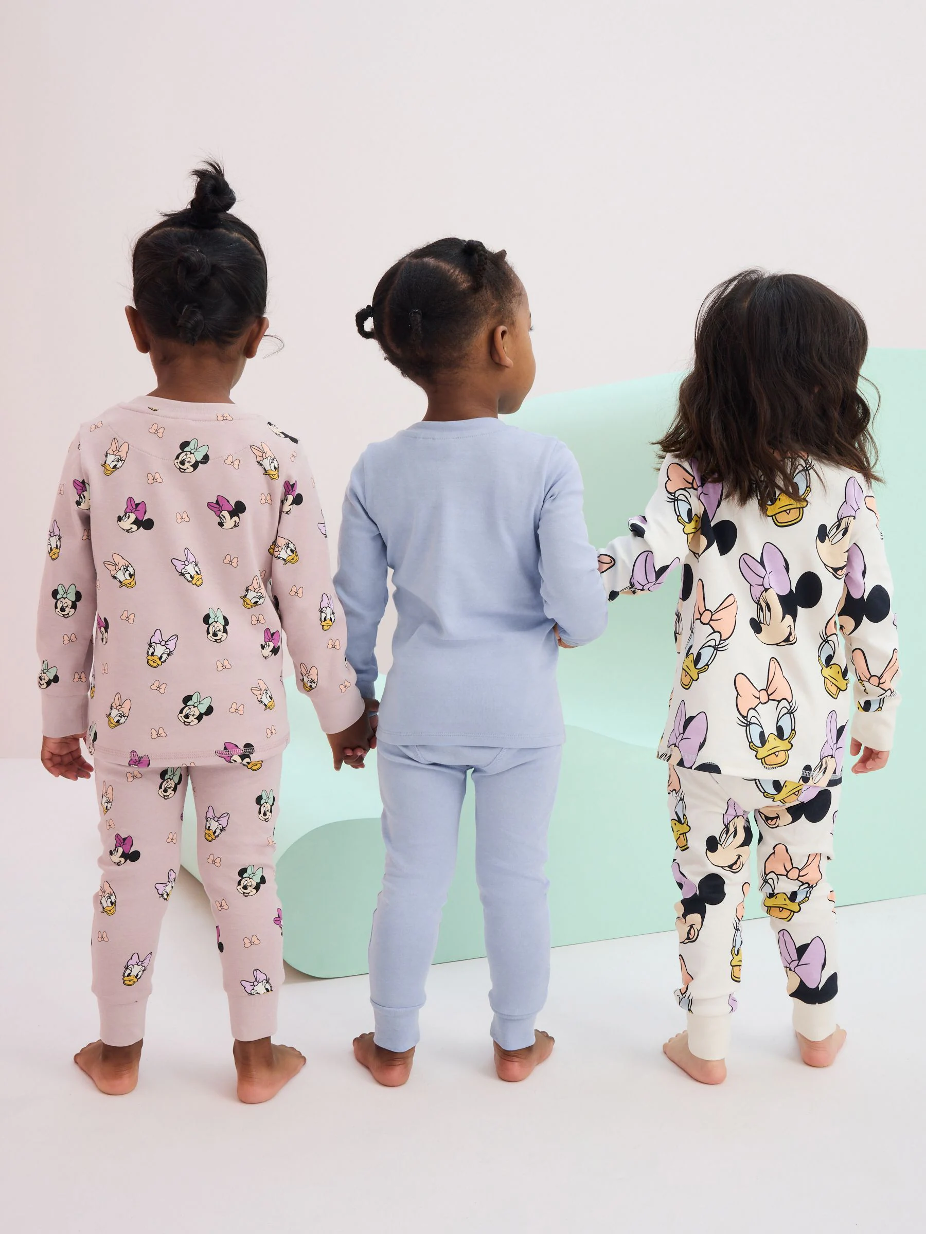 Roze/blauw/wit - Minnie Mouse knusse pyjama's verpakking van 3 (9mnd -12jr)