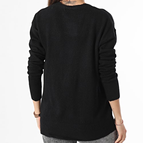 Pull Col V Femme Juca 2 Noir