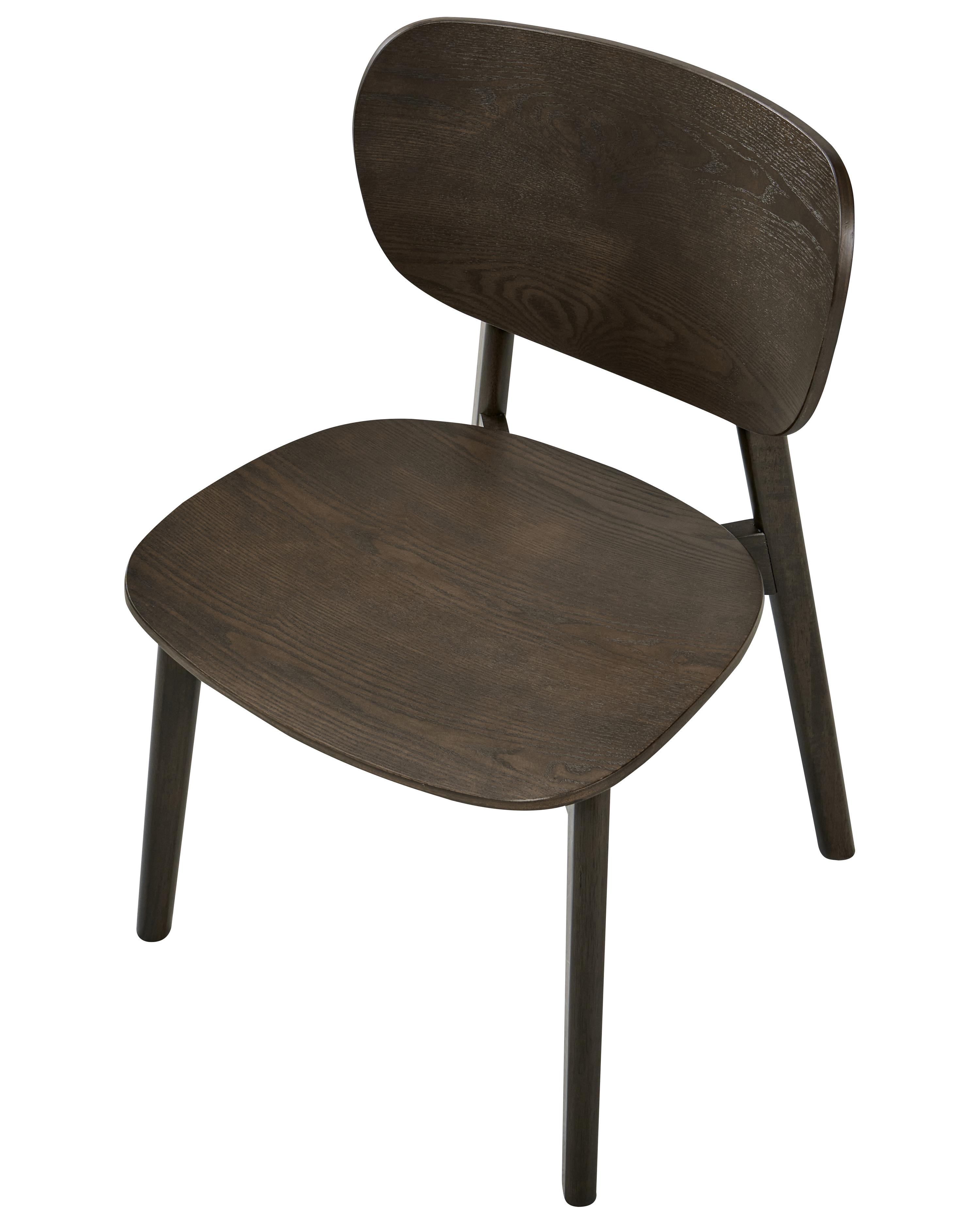 Set van 2 eetkamerstoelen OVERLY Hout Donkerbruin