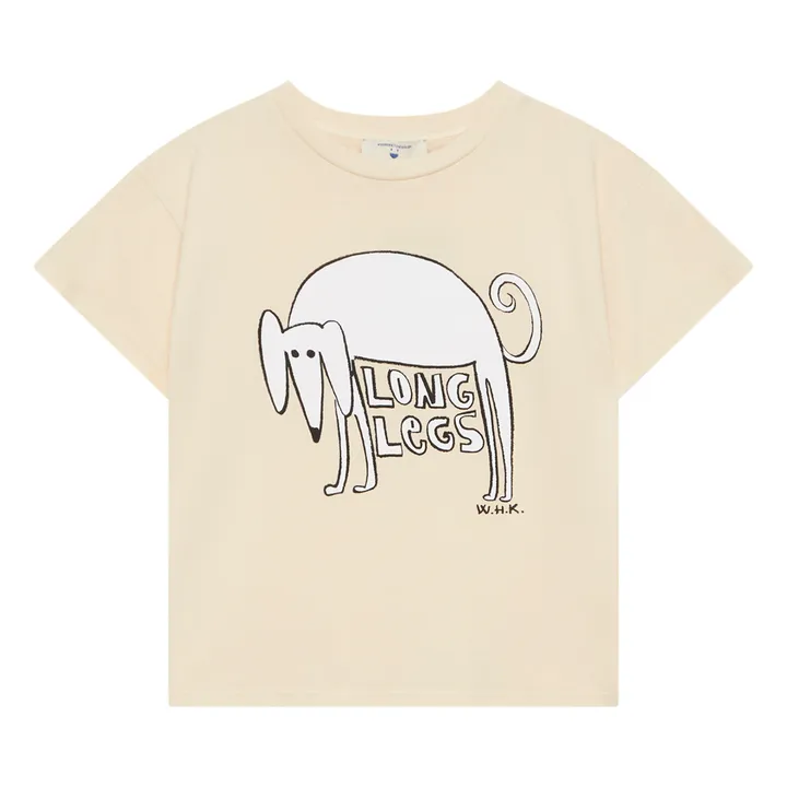 Weekend House T-Shirt Long Legs Coton Bio | Crème