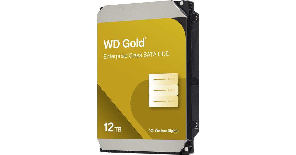 WDGold Enterprise Class 12 TB harde schijf  (WD122KRYZ, SATA 600, 24/7)