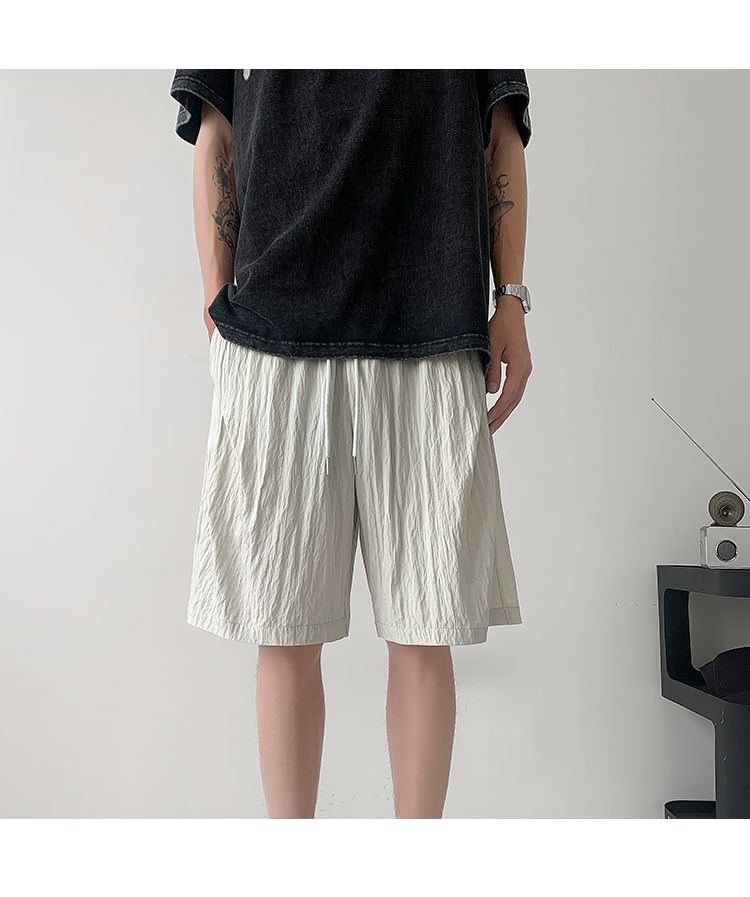 emeisa - Effen shorts met trekkoord in de taille