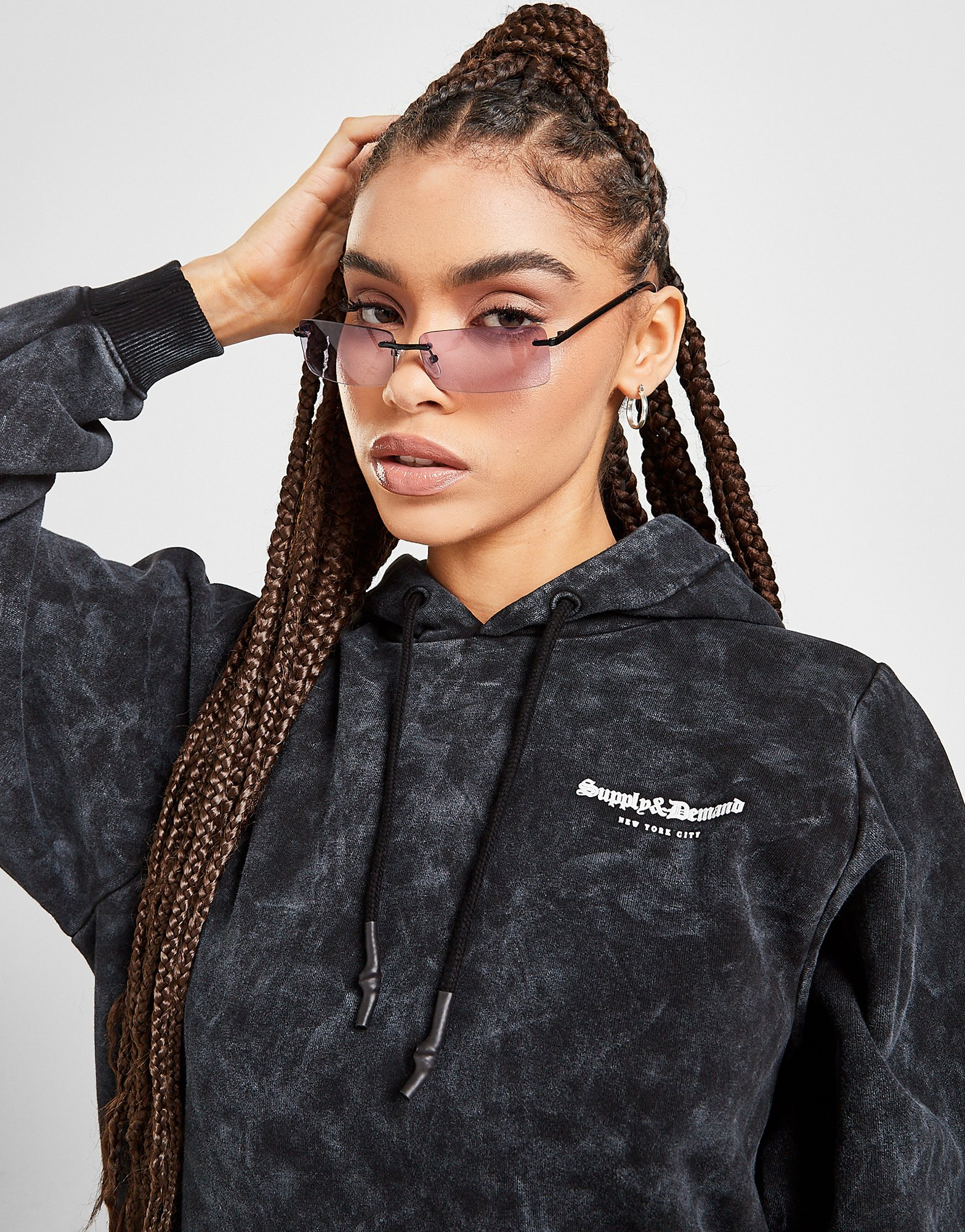 Supply & Demand Sweat à Capuche Washed Boyfriend Femme