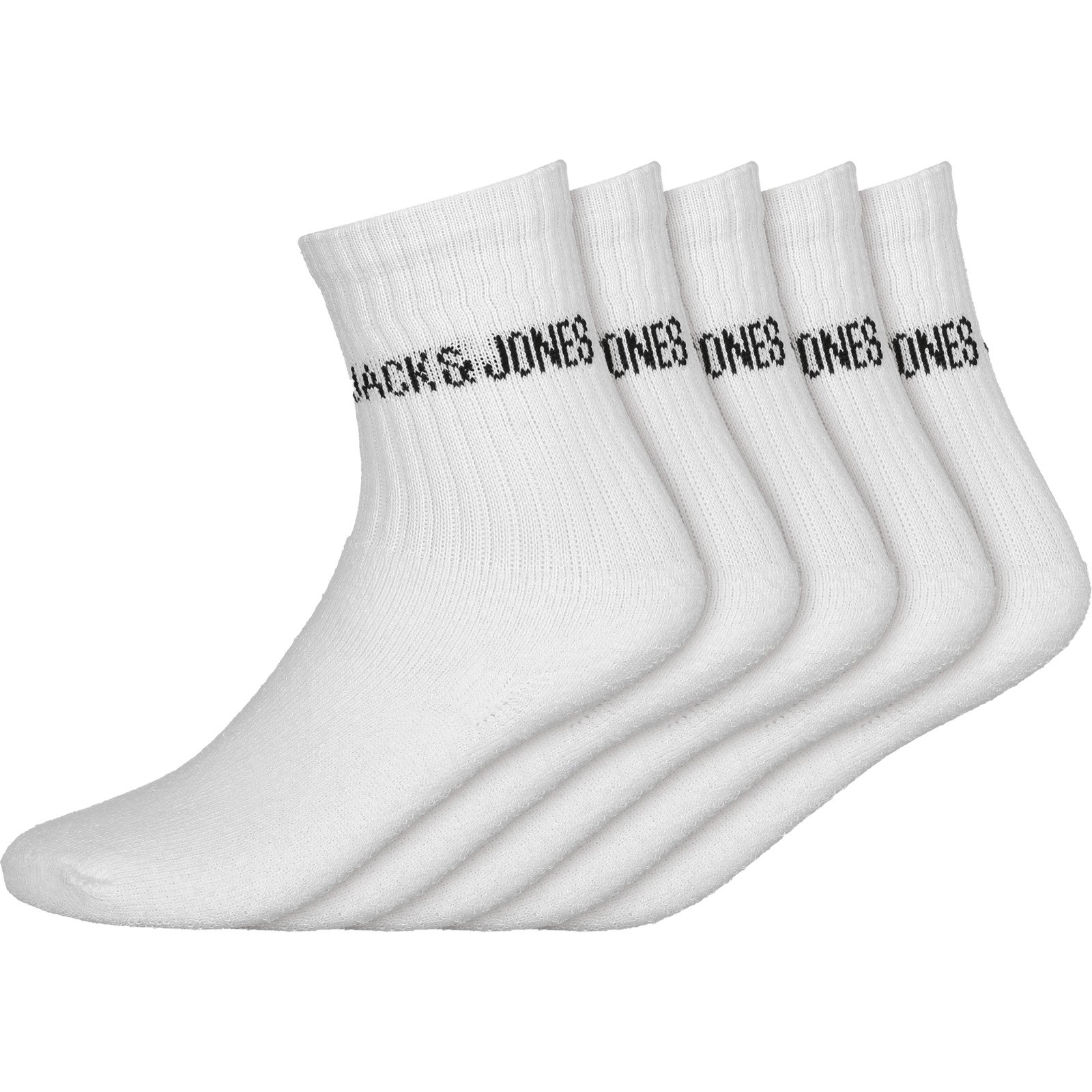 Jack & Jones Kinder-Sportsocken, Grösse 33-37, 5 Paar