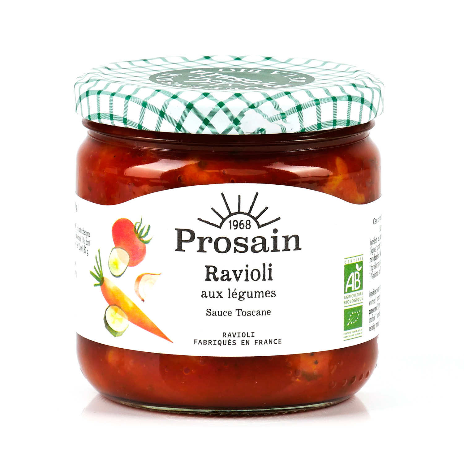 Raviolis aux légumes bio sauce Toscane