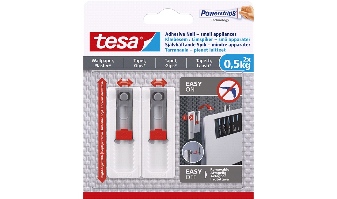 TESA Klæbesøm Justerbare 0,5 kg Tapet