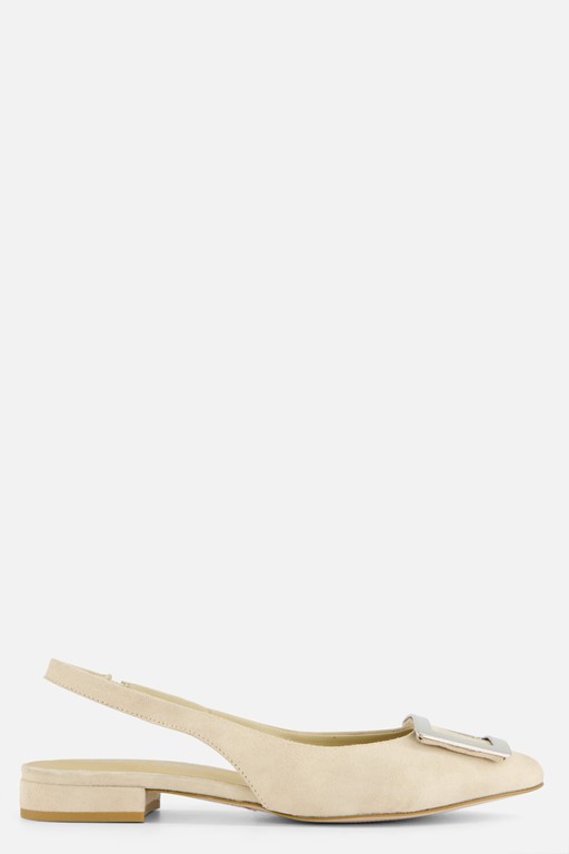 Linea Zeta Slingback Ballerina's beige Suede