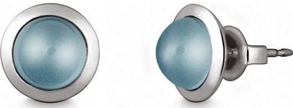 Quinn - Oorstekers - Zilver - Blauwe Topaas - Gepolijst