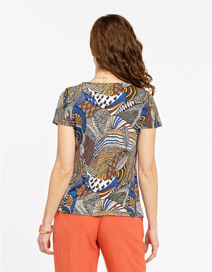T-shirt ethnique évasé