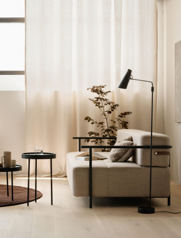 Northern Birdy Swing vloerlamp zwart messing