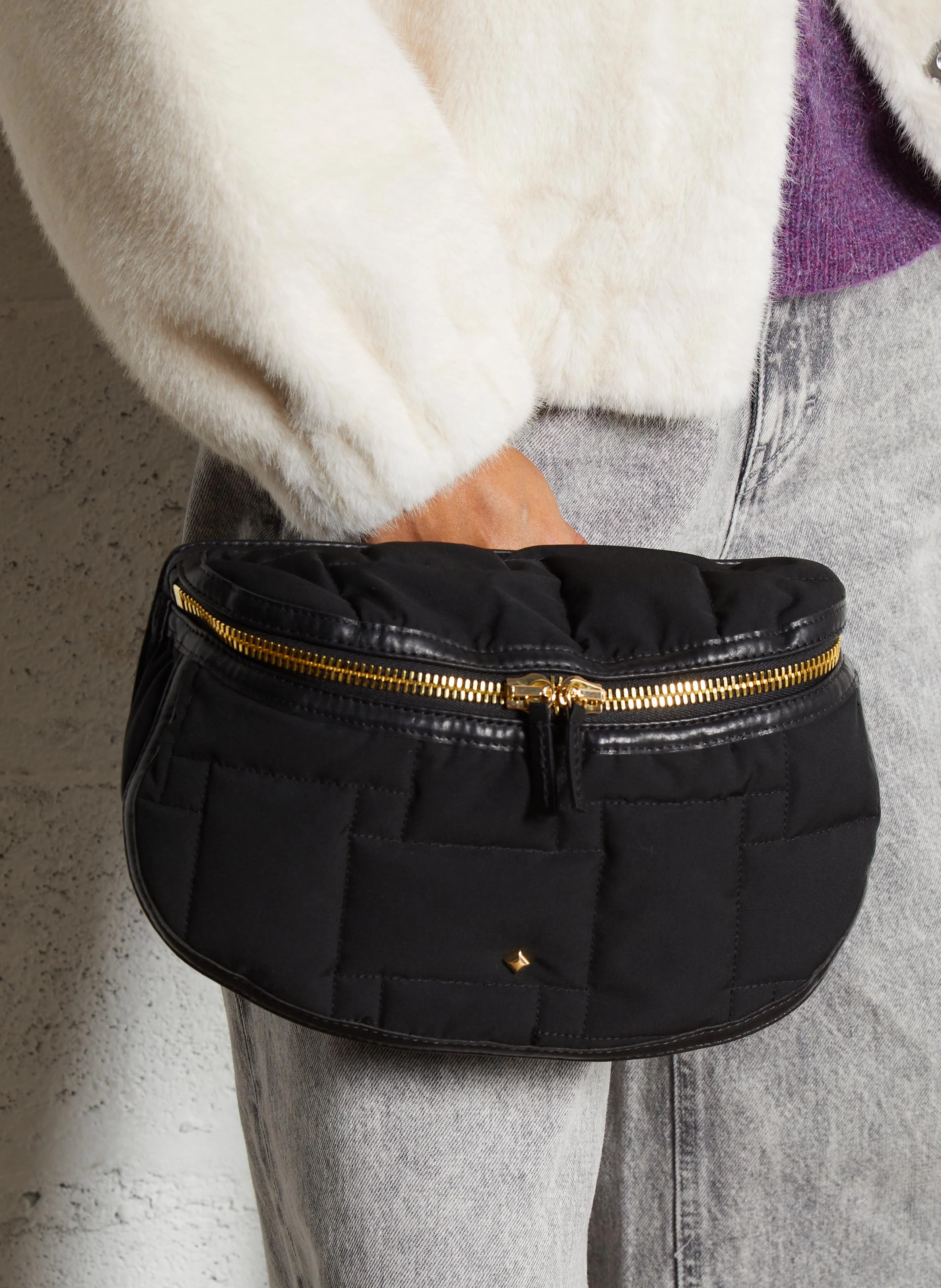LA GRANDE LILI - Sac banane matelassé | Noir