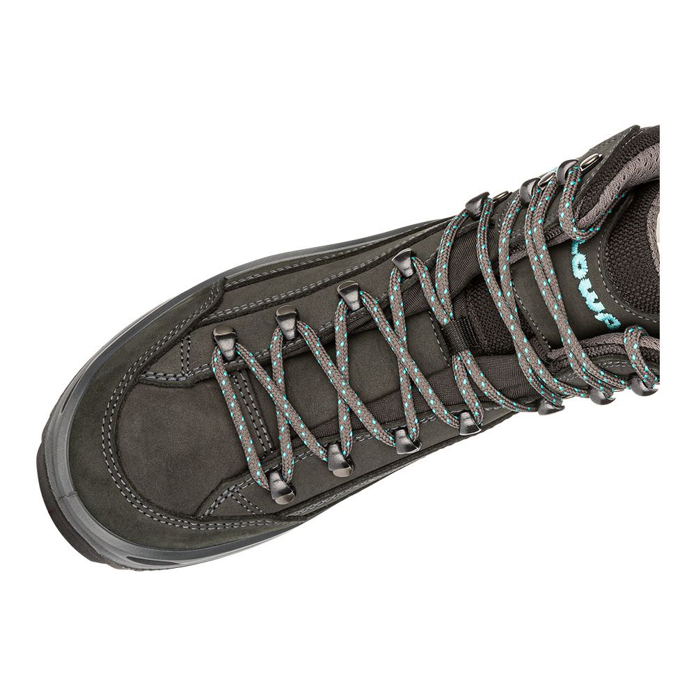 Lowa RENEGADE GTX MID - Chaussures randonné Femme asphalt/turquoise